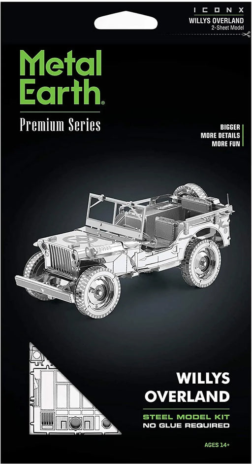Brain Games LV Mēroga modelis Willys Overland, Premium Series metāla konstruktors