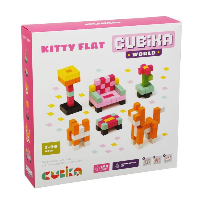 Brain Games LV Wooden construction set "Cubika World "Kitty Flat"