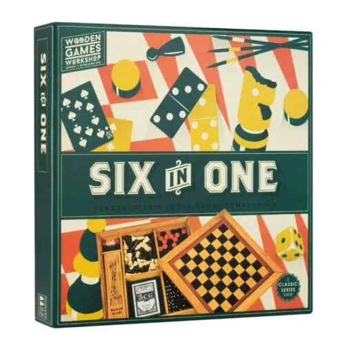 Brain Games LV galda spēles Wooden Games Workshop - Six in One Compendium