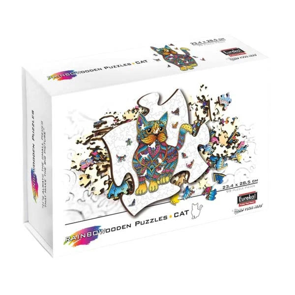 E2D Rainbow Wooden Puzzle CAT