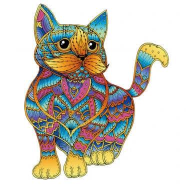 E2D Rainbow Wooden Puzzle CAT