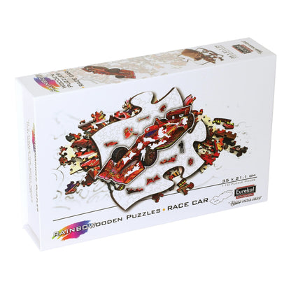 E2D Rainbow Wooden Puzzle RACE CAR