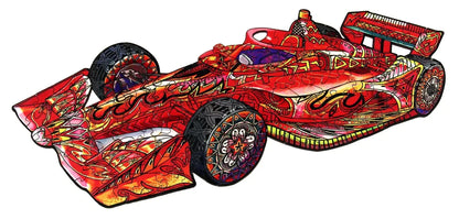 E2D Rainbow Wooden Puzzle RACE CAR