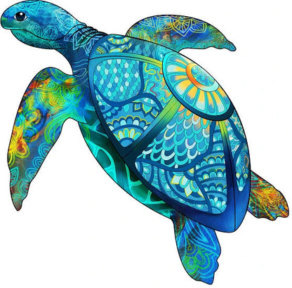 E2D Rainbow Wooden Puzzle SEA TURTLE