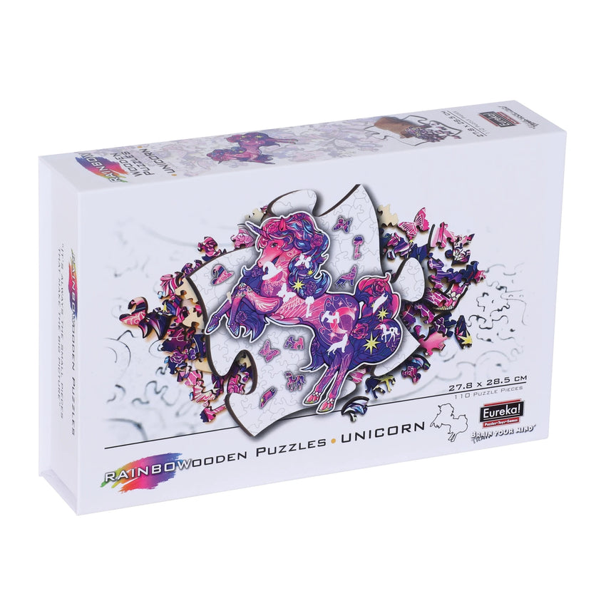 E2D Rainbow Wooden Puzzle UNICORN