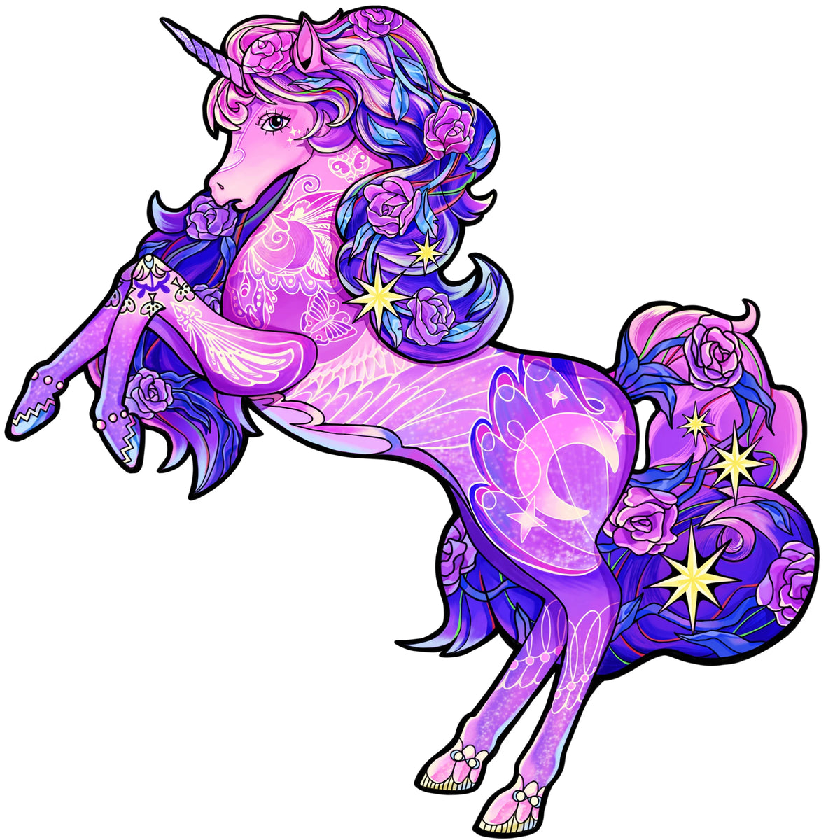 E2D Rainbow Wooden Puzzle UNICORN