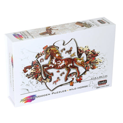 E2D Rainbow Wooden Puzzle WILD HORSE