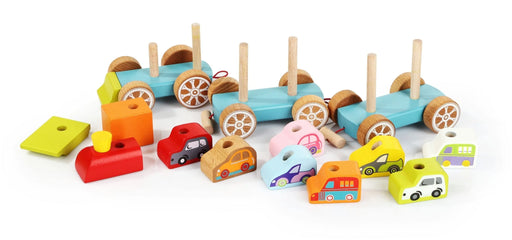 Brain Games LV Wooden toy "Train with a small cars"