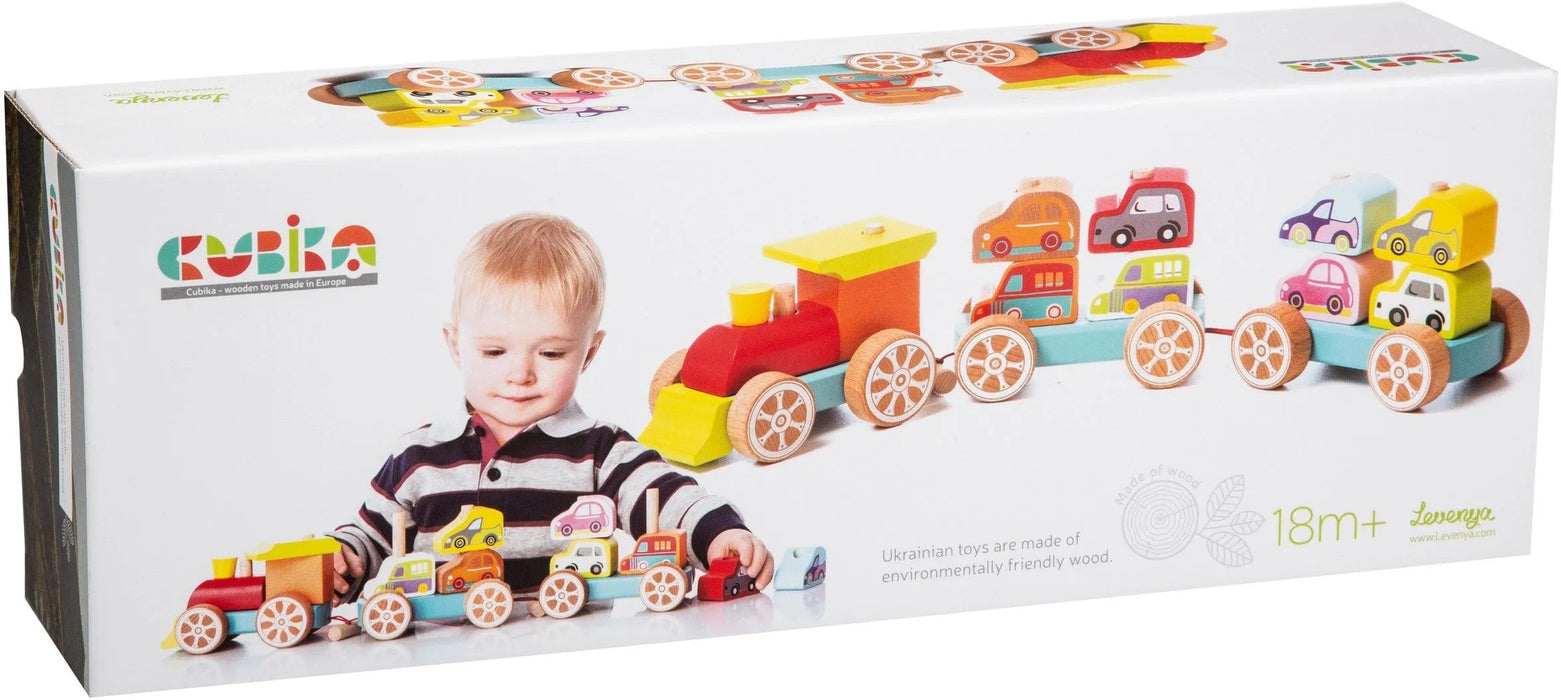 Brain Games LV Wooden toy "Train with a small cars"