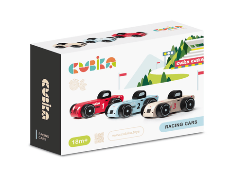 Brain Games n/a Wooden vehicle set "Racing cars" / Koka mašīnas Sacīkstes