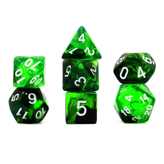 Dice Set Transparent: Nebula Poison (7)