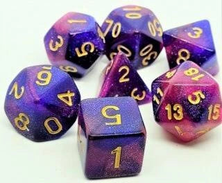 Würfelset Confetti: Purple Galaxy