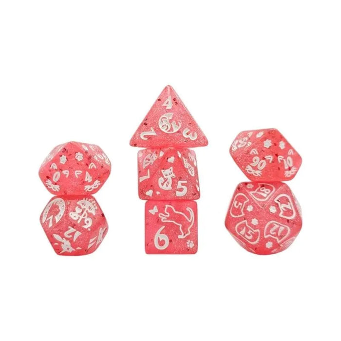 Brain Games LV Würfelset Mehrfarbig: Cat Galaxy Pink (7)
