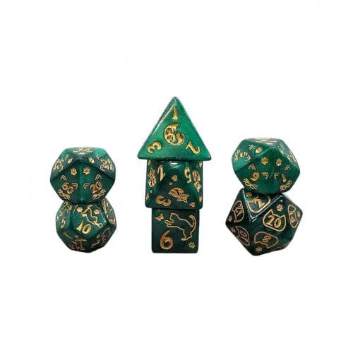 Brain Games LV Würfelset Mehrfarbig: Cat ( Grün/Gold)(7)
