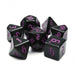 N/A Boardgame Würfelset Opaque: Black/Purple (7)
