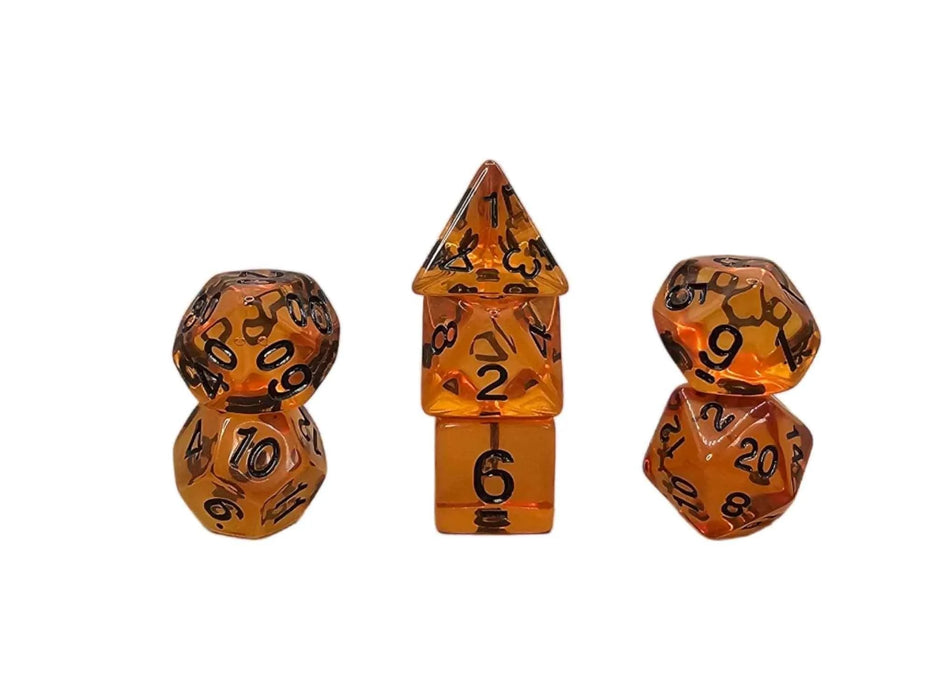 Brain Games LV Würfelset Transparent: Black Honey (7)