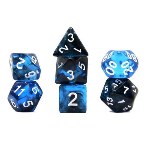 Brain Games LV Würfelset Transparent: Nebula Midnight (7)