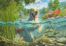 Brain Games LV Yellow Labrador goes fishing