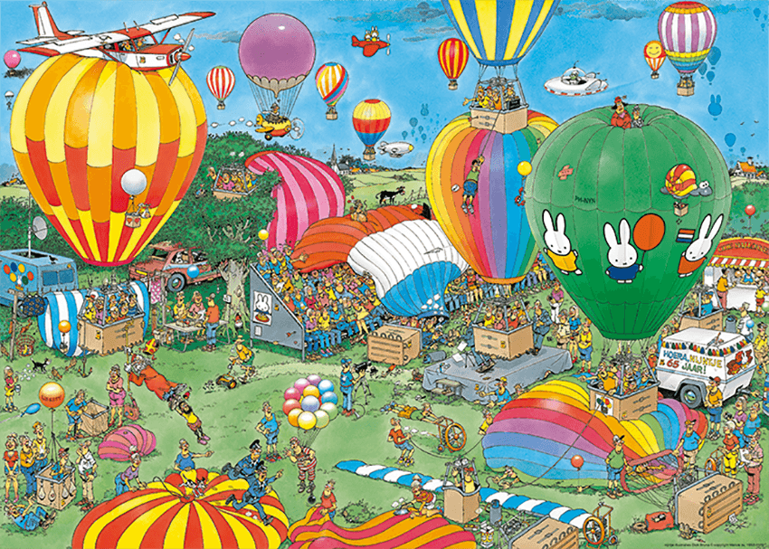 1000, Puzzle - Hooray, Miffy 65 years (Jan van Haasteren)