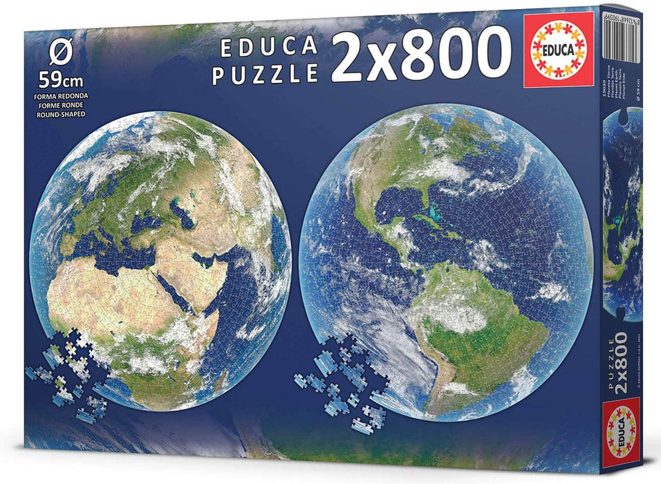 Puzzle: Planet Earth round (2 x 800 gabaliņi), puzle