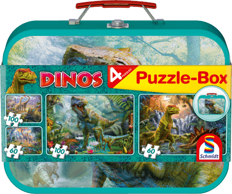 Dinosaurs, Puzzle Box, 2x60, 2x100 pcs