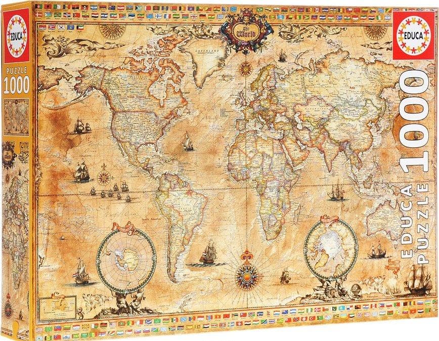Puzzle, 1000 - Antique World Map