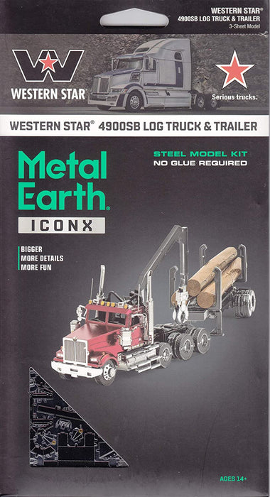 Western Star 4900 Log Truck & Trailer, Premium Series metāla konstruktors