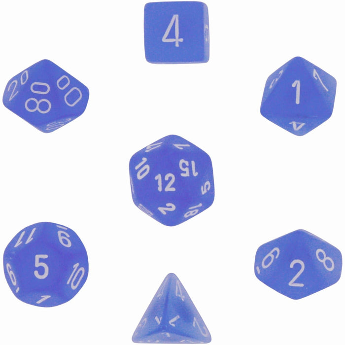 Dice Set Frost Poly Blue-White (7)