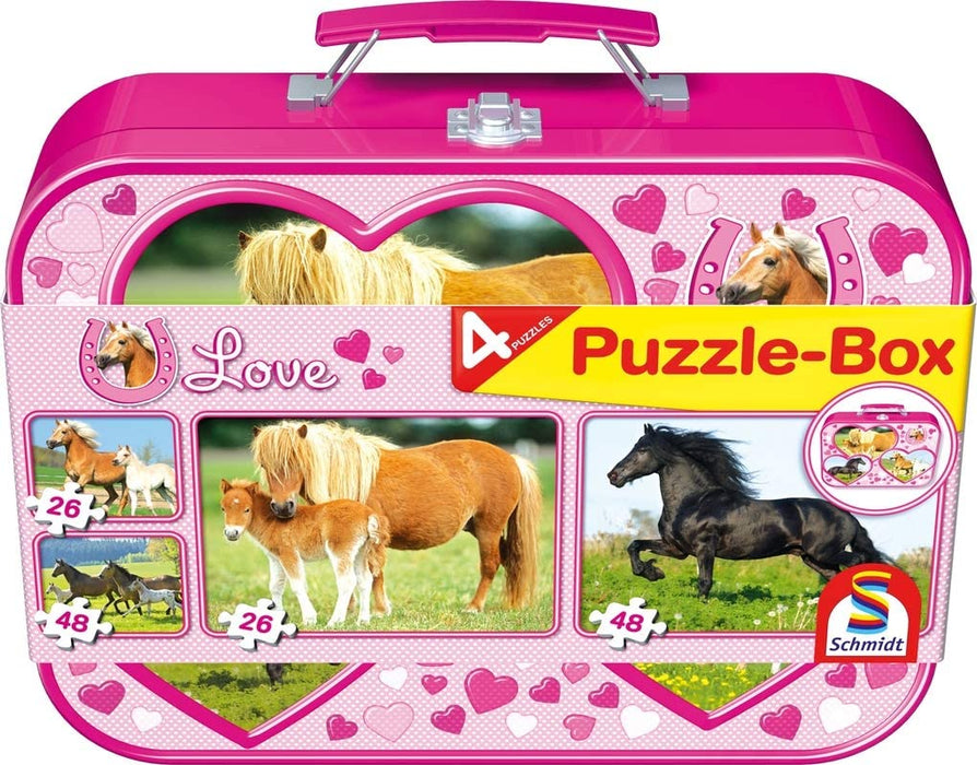Horses, Puzzle-Box, 2x26,2x48 pcs