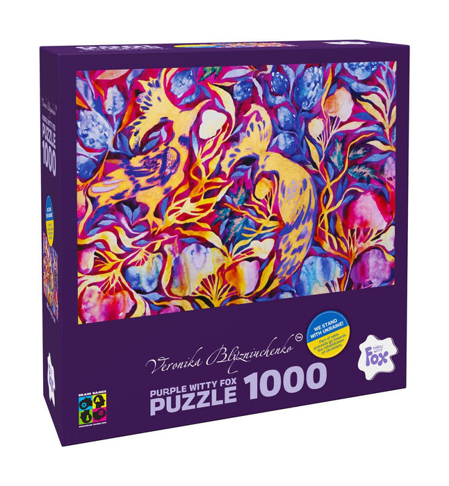 Purple Witty Fox 1000 Puzzle Veronika Blyzniuchenko, Fairy-tale birds 