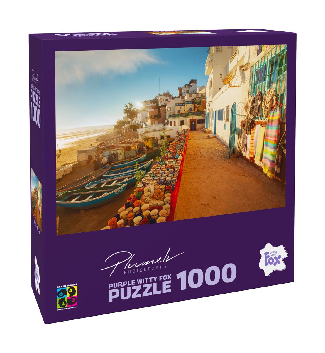 Purple Witty Fox 1000 Puzle Mārtiņš Plūme, Maroka, Taghazout ciemats
