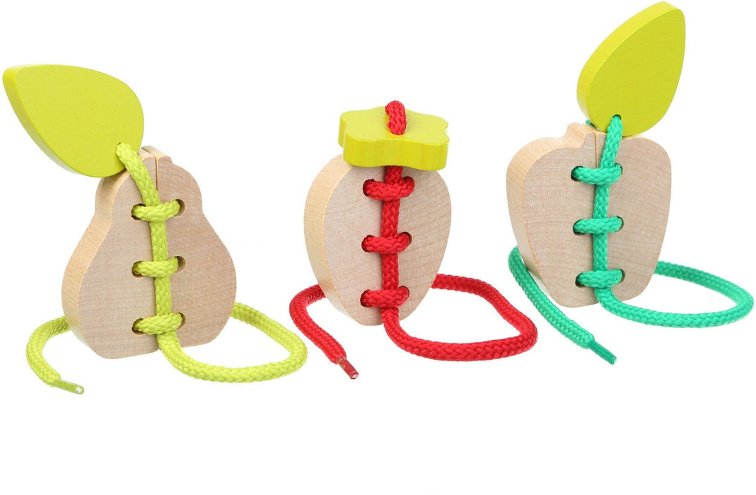 Wooden lacing toy set "Fruits"