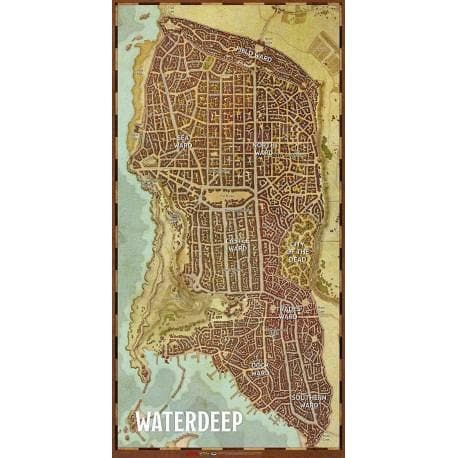 D&amp;D: "Waterdeep" Vinyl Game Mat 20"x 40"