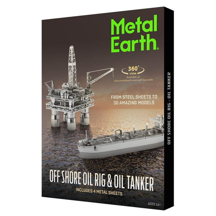 Metal Earth - Off Shore Oil Rig &amp; Oil Tanker, constructor