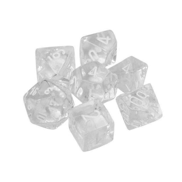 Dice Set "Clear/White"