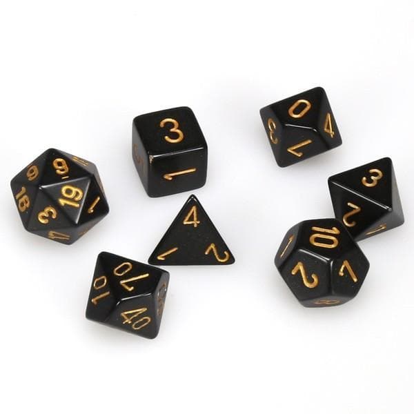 Set of throwing dice "Black/Gold"