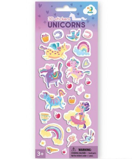 3D stickers Unicorns