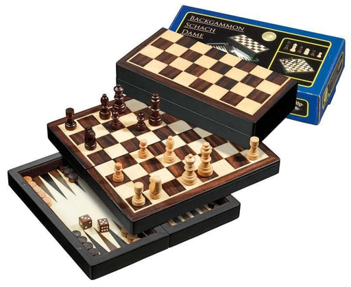 Šahs, Dambrete un Bekgemons, magnētisks, 22 mm, galda spēle